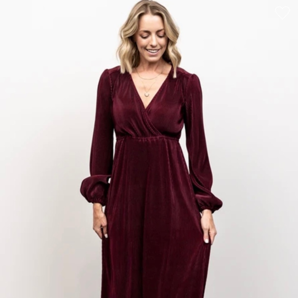 Baltic Born Venus pleated dress Mulberry sz Small